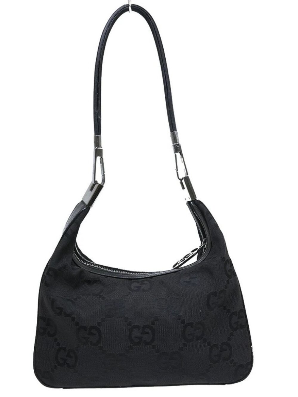 Gucci Black Canvas GG Handbag